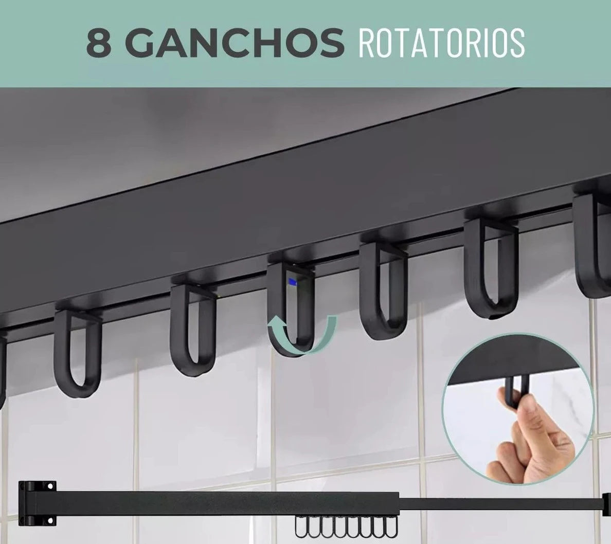 Tendedero de Ropa Plegable y Ajustable