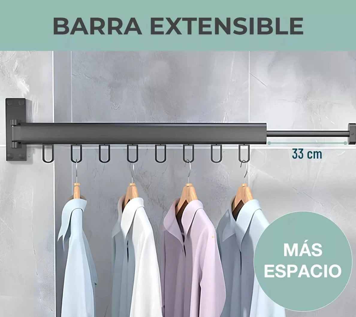 Tendedero de Ropa Plegable y Ajustable